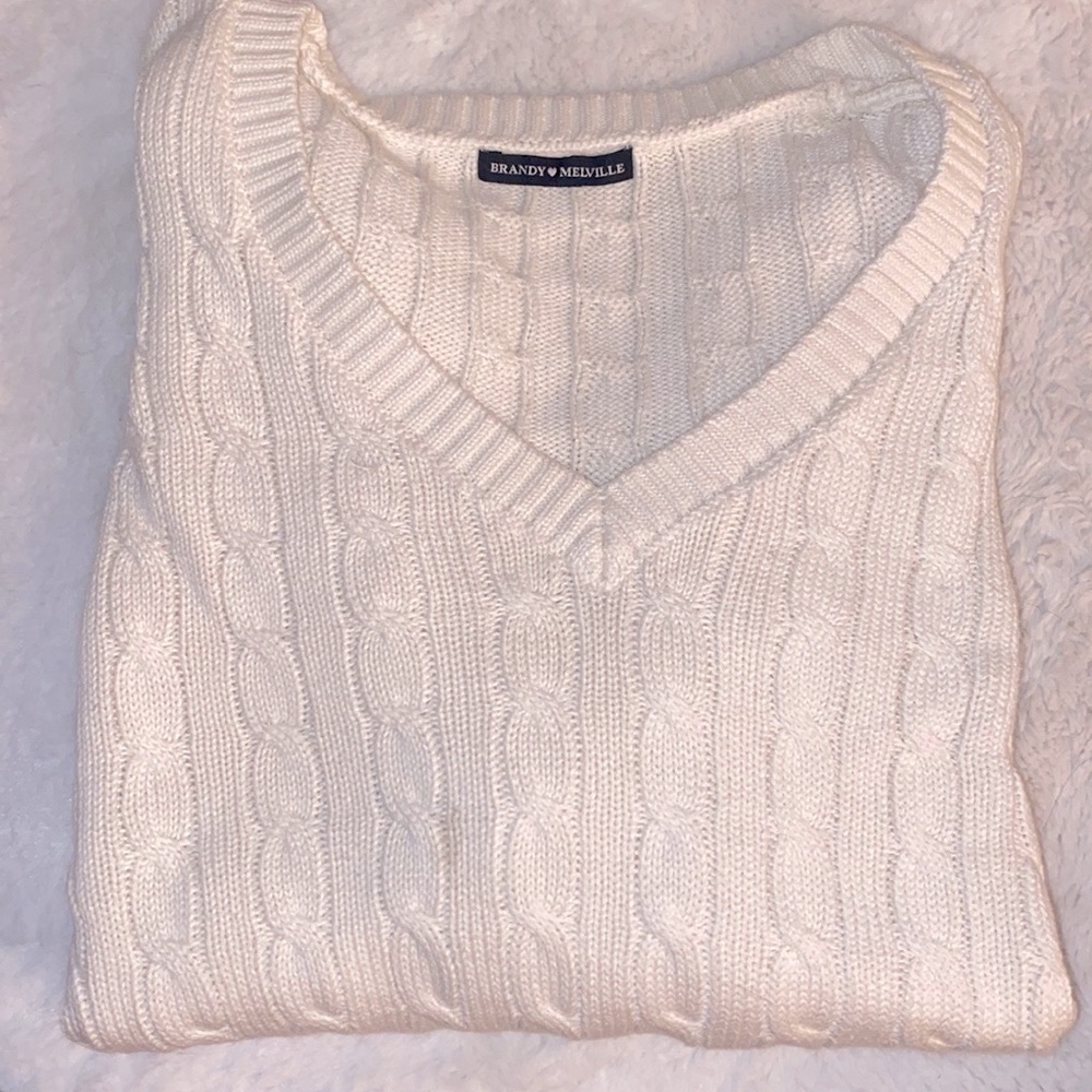 white sweater